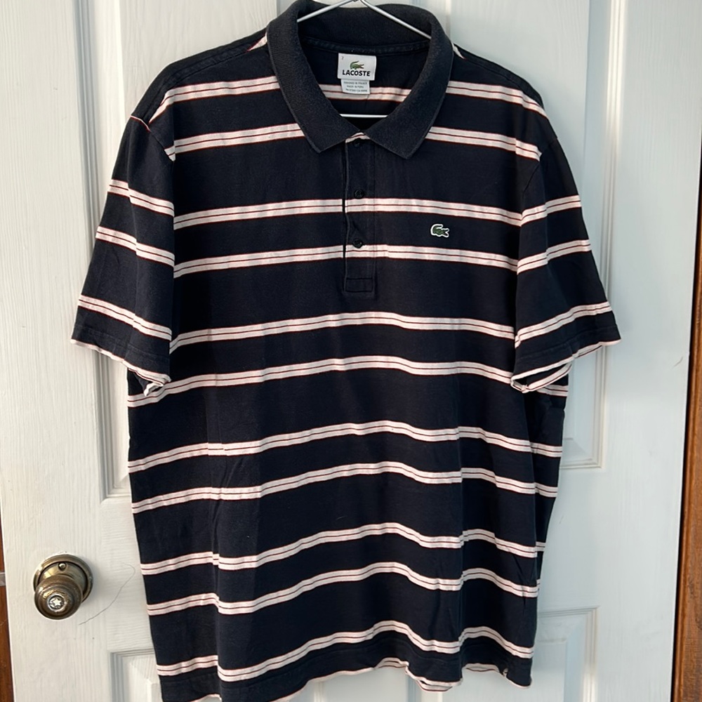 Lacoste striped polo Size: XXL (Lacoste size 7)